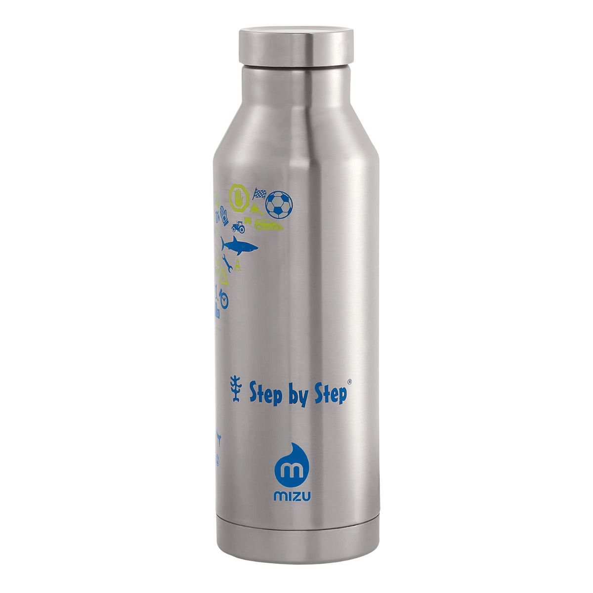 Step by Step Isolierte Edelstahl Trinkflasche Blue & Yellow