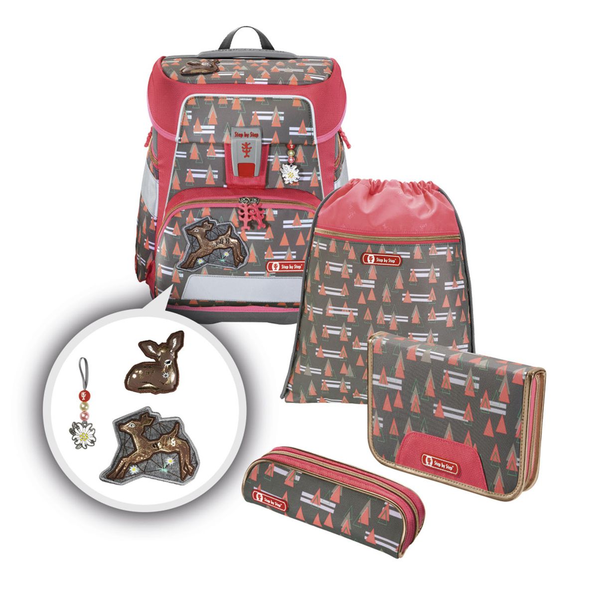 Step by Step Space Modern Deer Schulranzen Set 5tlg.