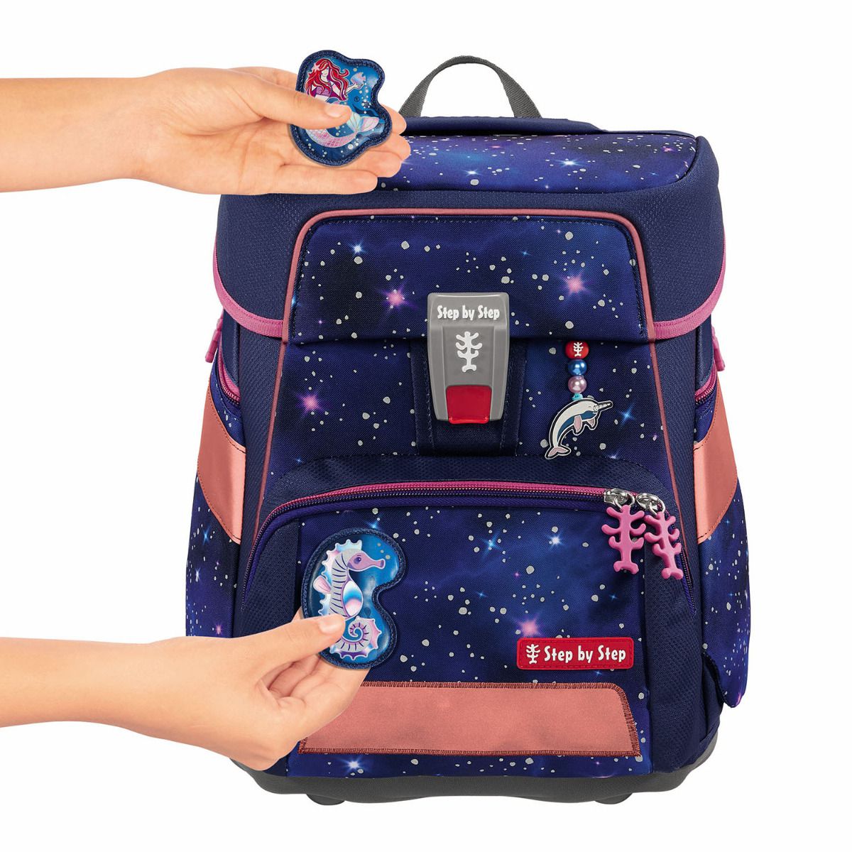 Step by Step Space Reflect Star Seahorse Zoe Schulranzen Set 5tlg.