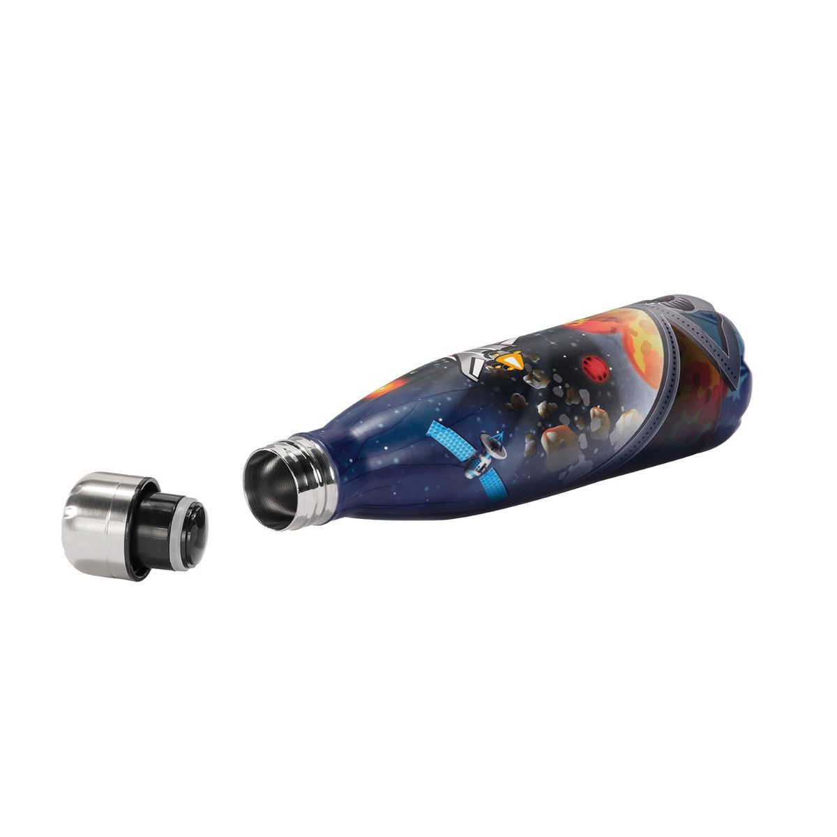 Step by Step Isolierte Edelstahl Trinkflasche Sky Rocket Rico