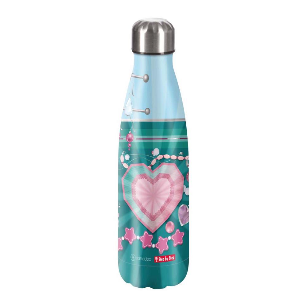 Step by Step Isolierte Edelstahl Trinkflasche Glitter Heart Hazle