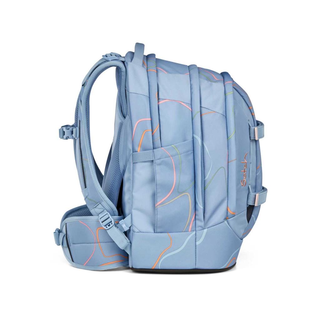 Satch Pack Vivid Blue Schulrucksack Set 3tlg.