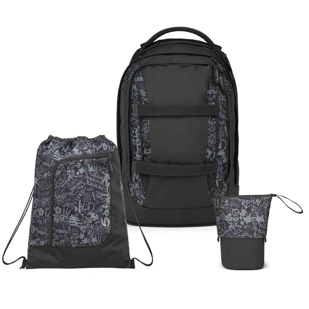 Satch Pack Street Ink Pencil Slider Light Edition Schulrucksack Set 3tlg.