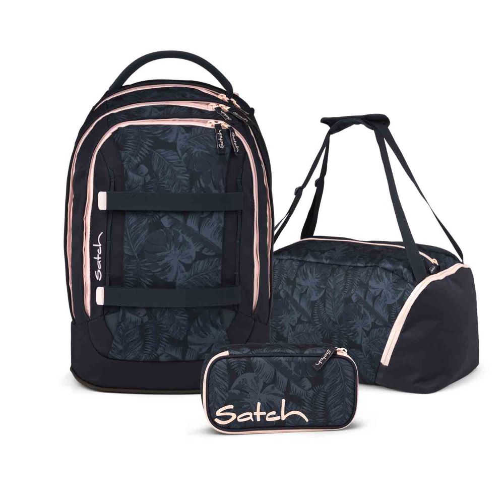 Satch Pack Midnight Jungle Schulrucksack Set 3tlg.