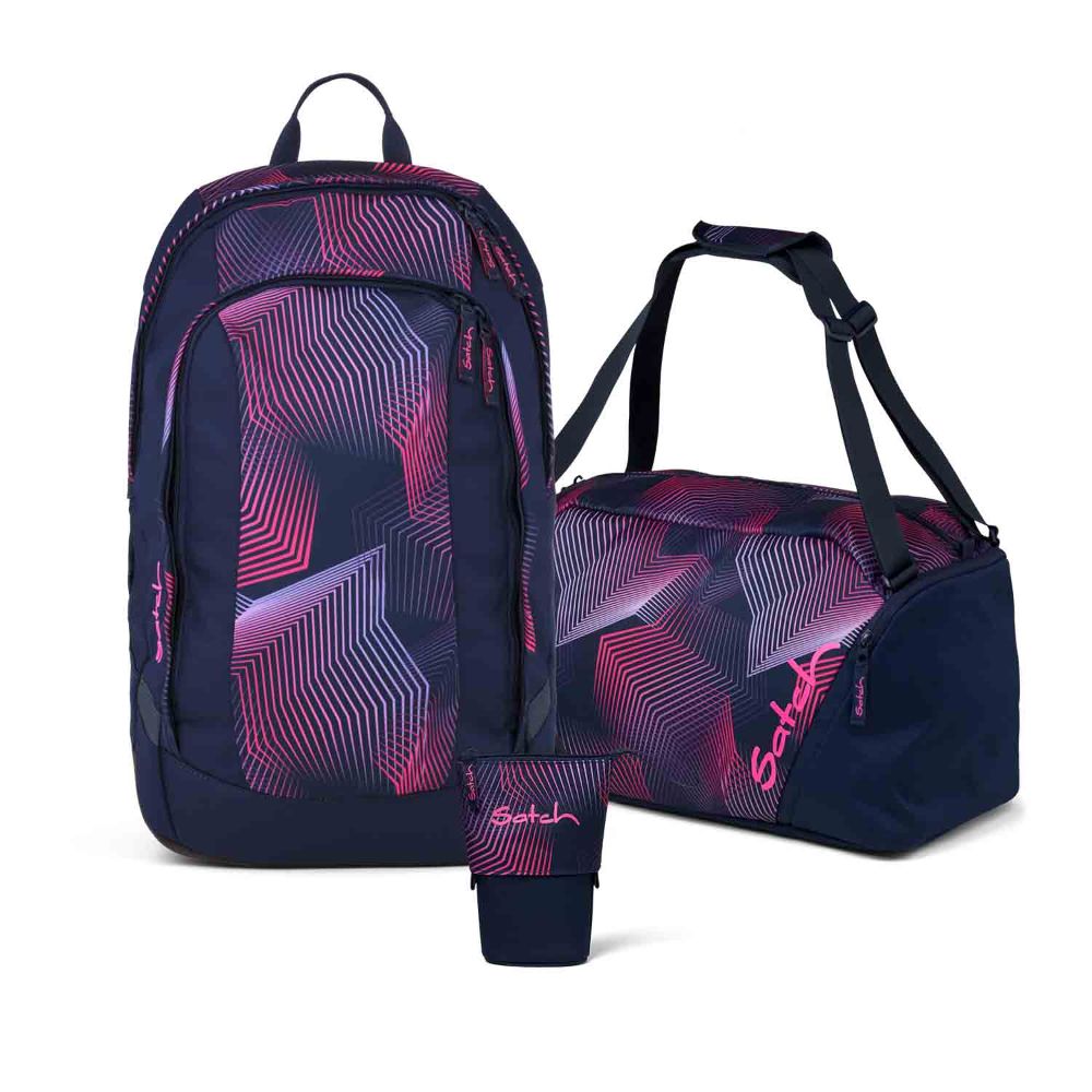 Satch Air Seismic Pink Pencil Slider Edition Schulrucksack Set 3tlg.
