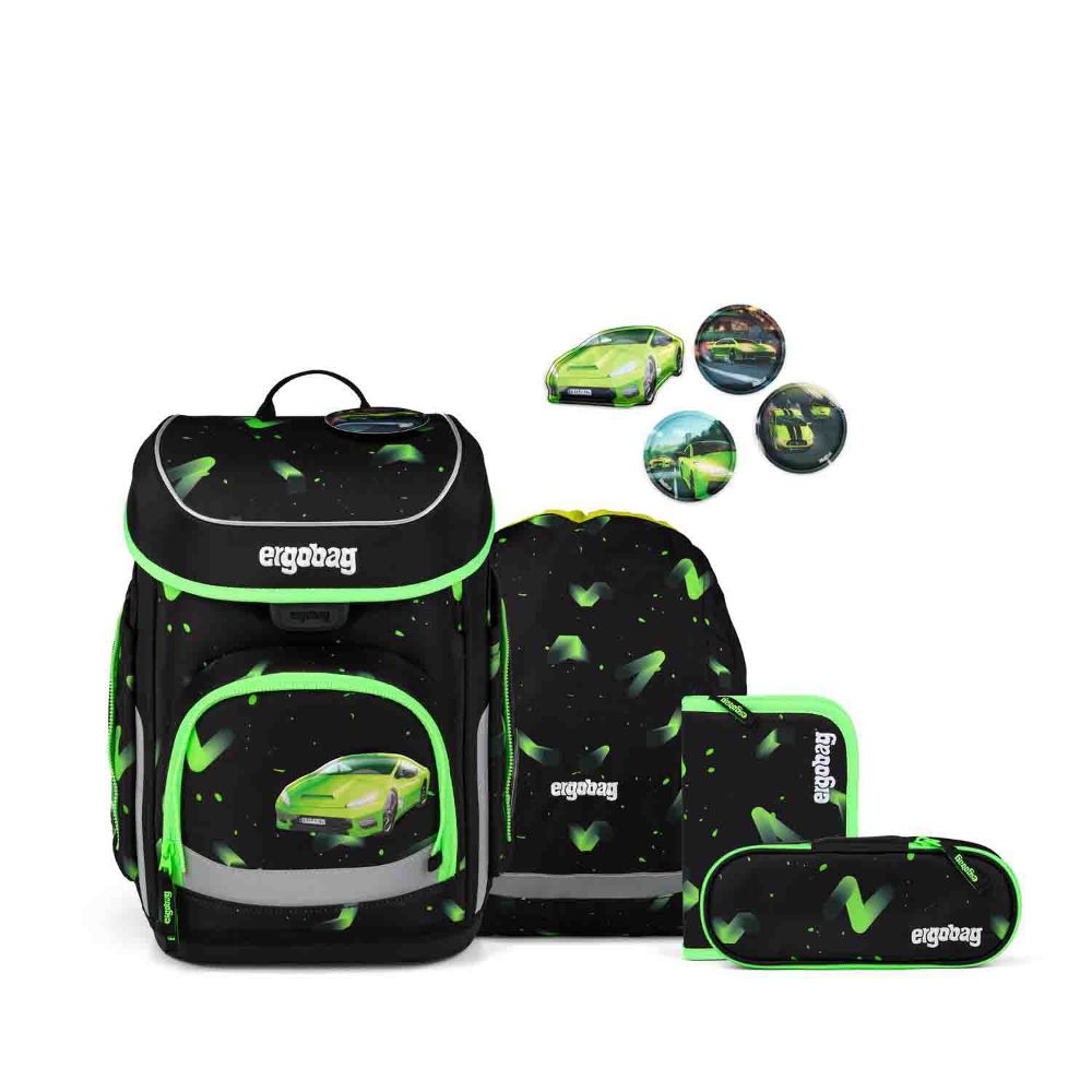 Ergobag Cubo Übärholspur Color Flash Edition Schulranzen Set 5tlg.