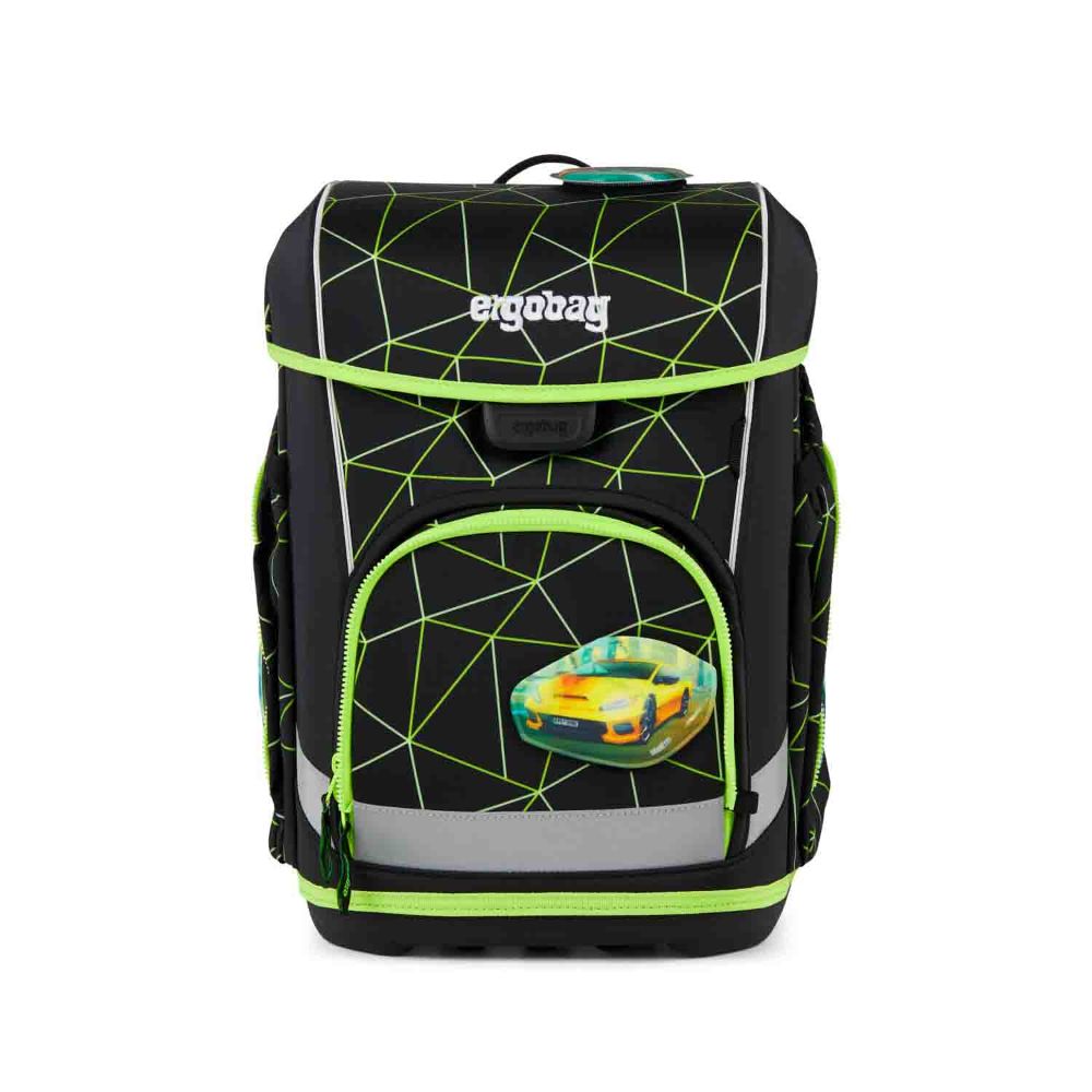 Ergobag Cubo Light CyBär Race Color Flash Edition Schulranzen Set 5tlg.