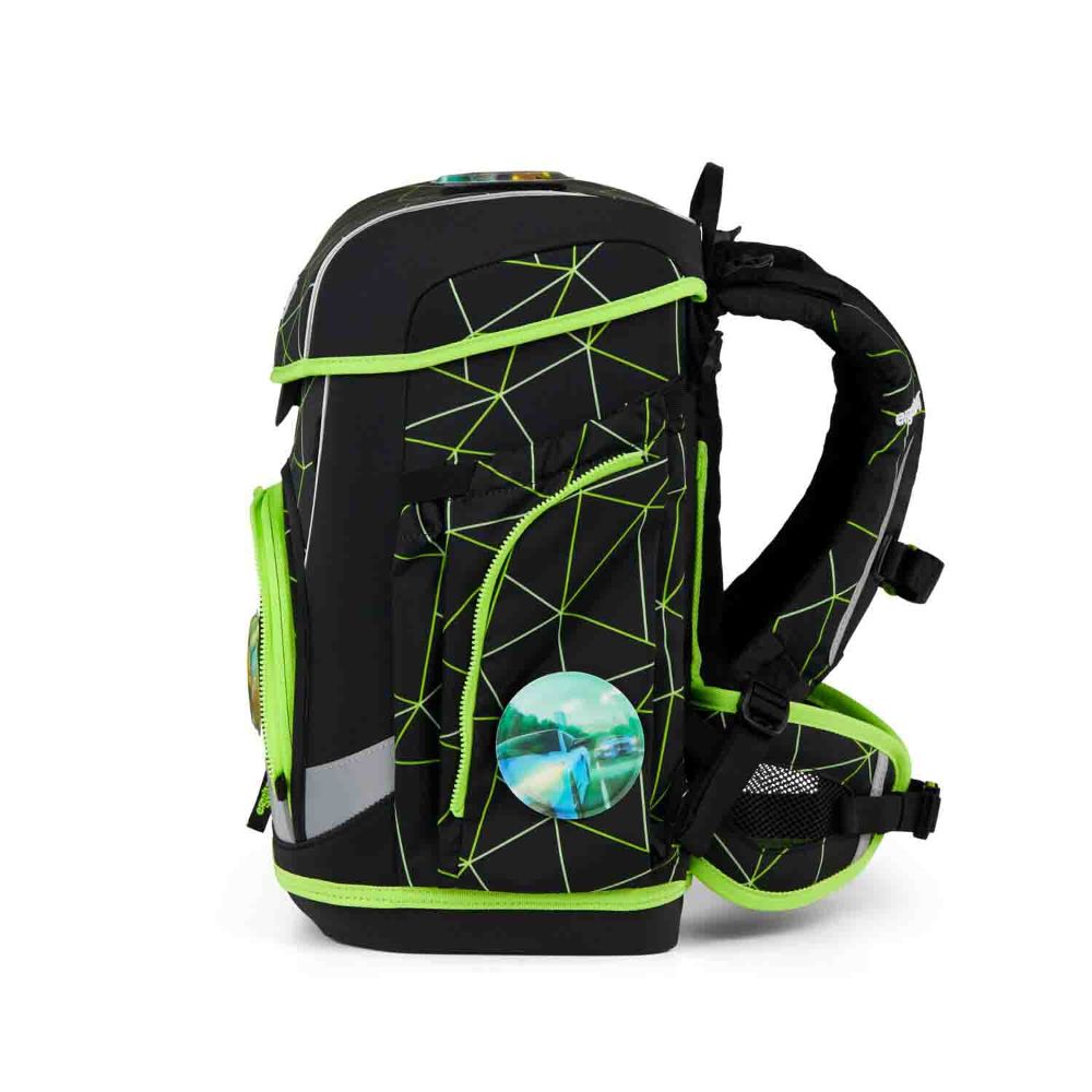 Ergobag Cubo Light CyBär Race Color Flash Edition Schulranzen Set 5tlg.