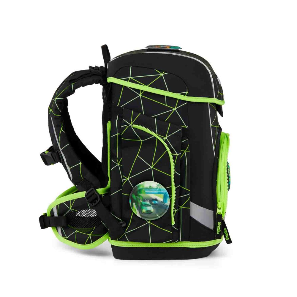 Ergobag Cubo Light CyBär Race Color Flash Edition Schulranzen Set 5tlg.