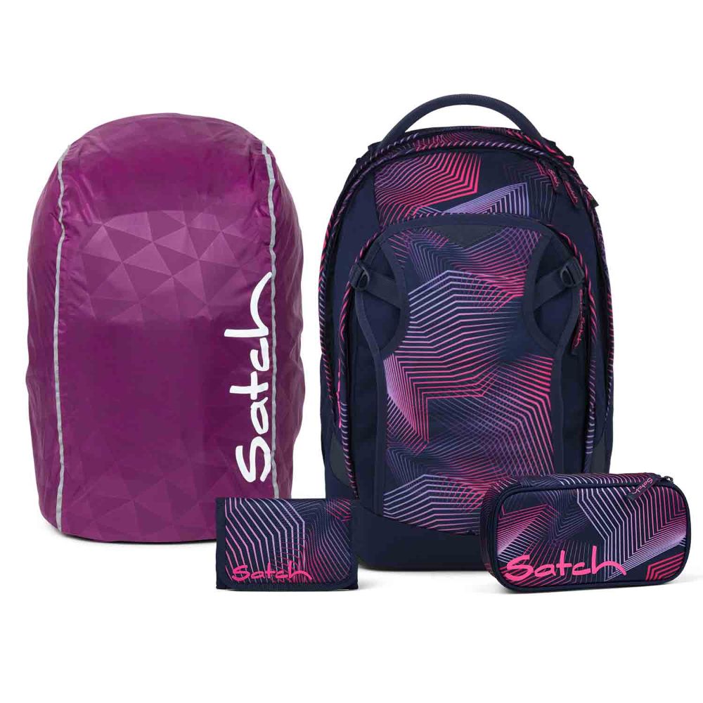 Satch Match Plus Seismic Pink Streetwalk Edition Schulrucksack Set 4tlg.
