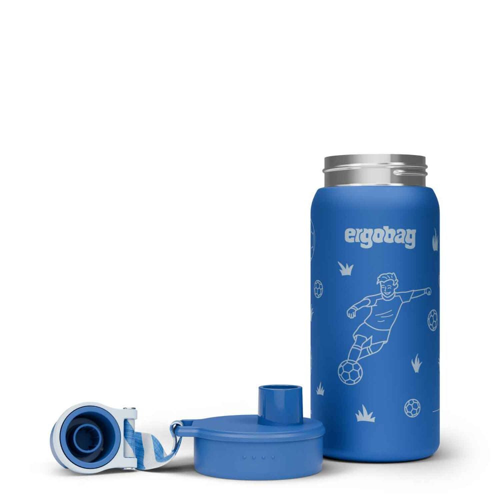 Ergobag Edelstahl Trinkflasche Fußball 0,5 l