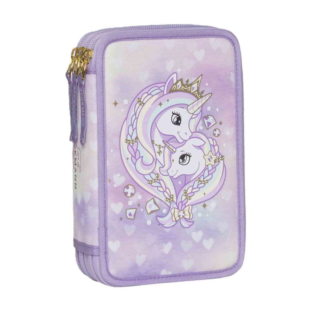 Beckmann Federmappe Unicorn Princess Purple Maxi