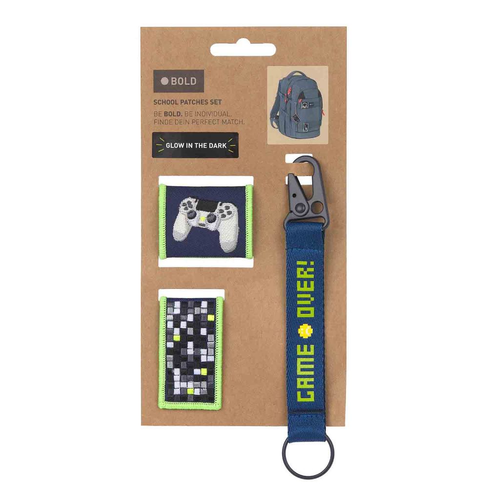 Lässig Bold Match Gaming School Patches Set 3tlg.