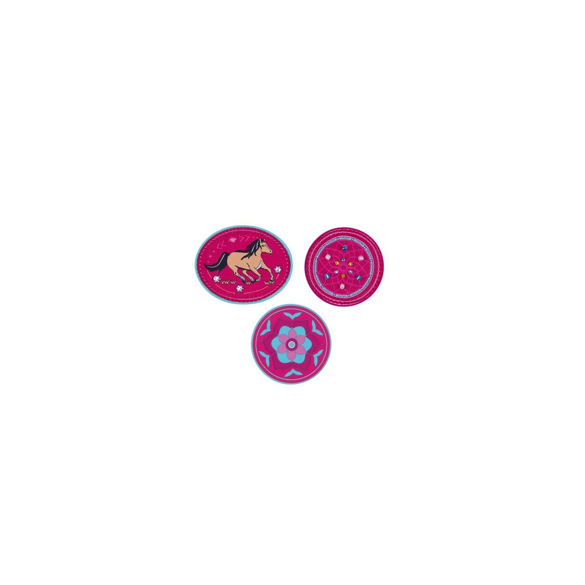 DerDieDas ErgoFlex MAX BUTTONS Boho Schulranzen Set 5tlg.