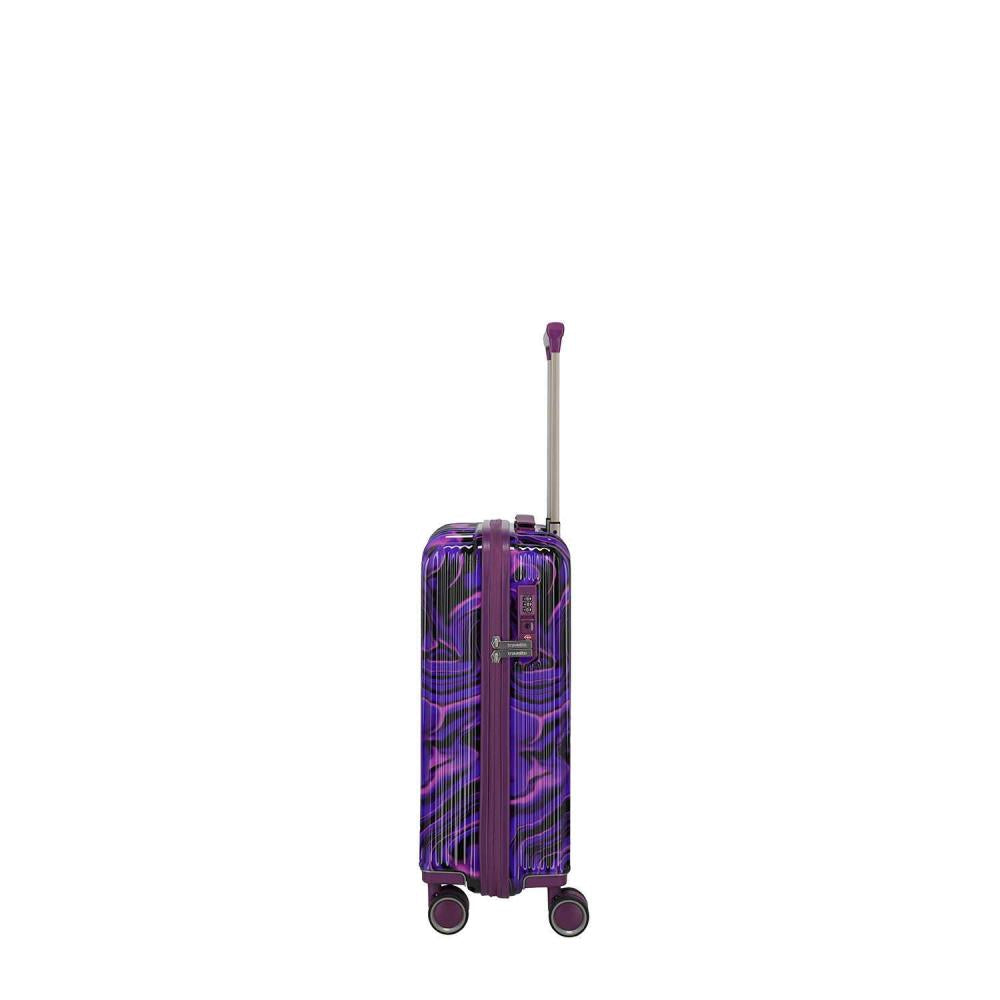Travelite Lascana Edition Purple Swirl 4 Doppelrollen Trolley S 55 cm
