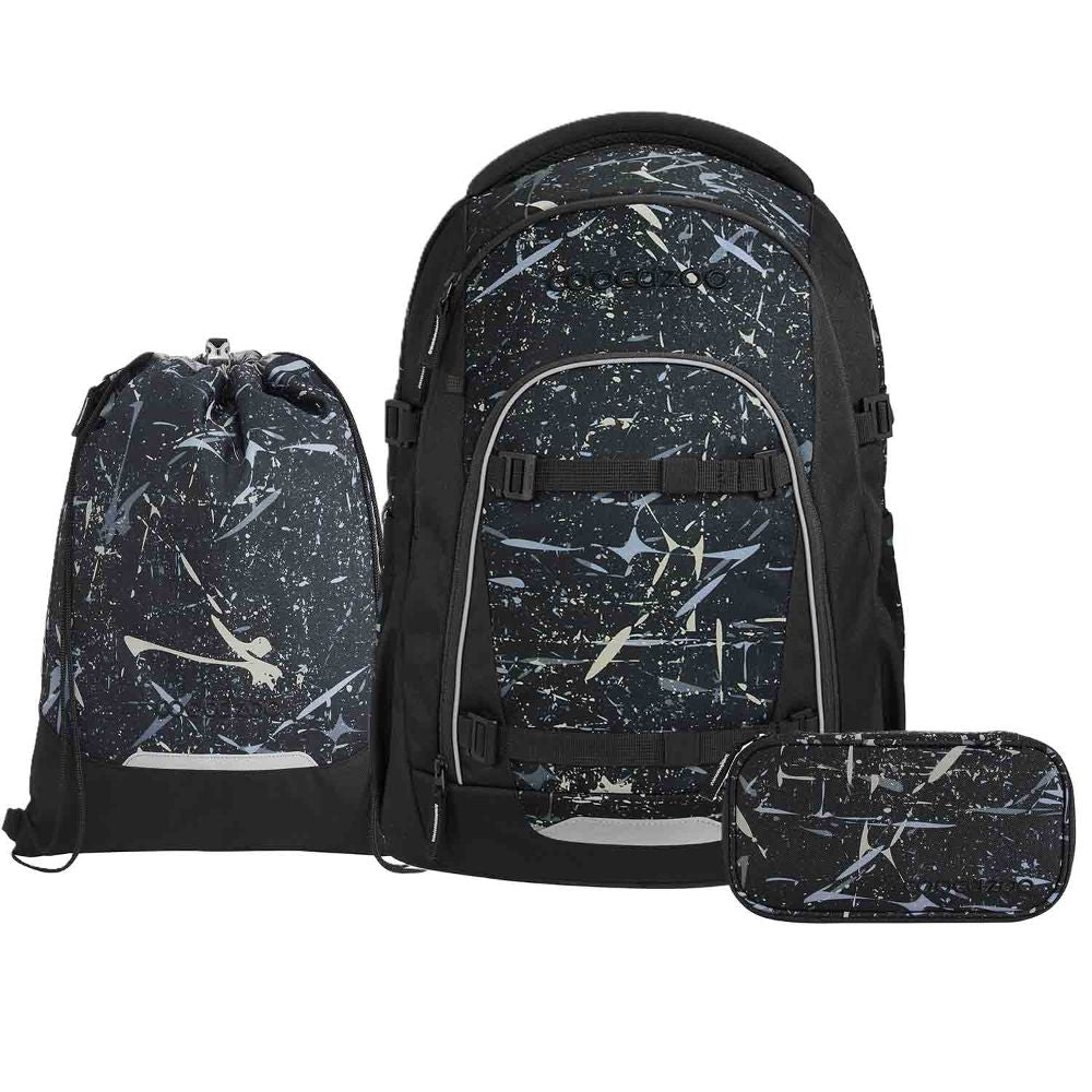 Coocazoo Mate Reflective Splash Schulrucksack Set 3tlg.