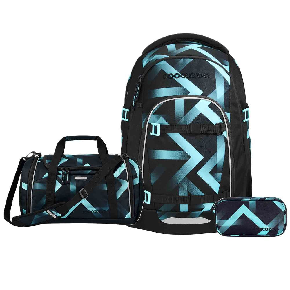 Coocazoo Mate Laser Lights Schulrucksack Set 3tlg.