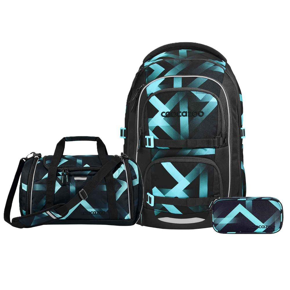 Coocazoo Porter Laser Lights Schulrucksack Set 3tlg.