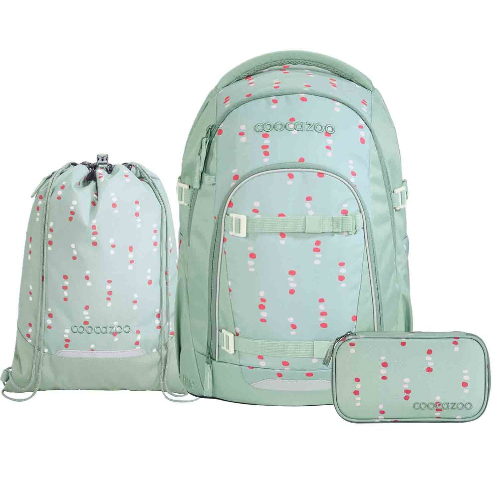 Coocazoo Mate Dancing Dots Schulrucksack Set 3tlg.