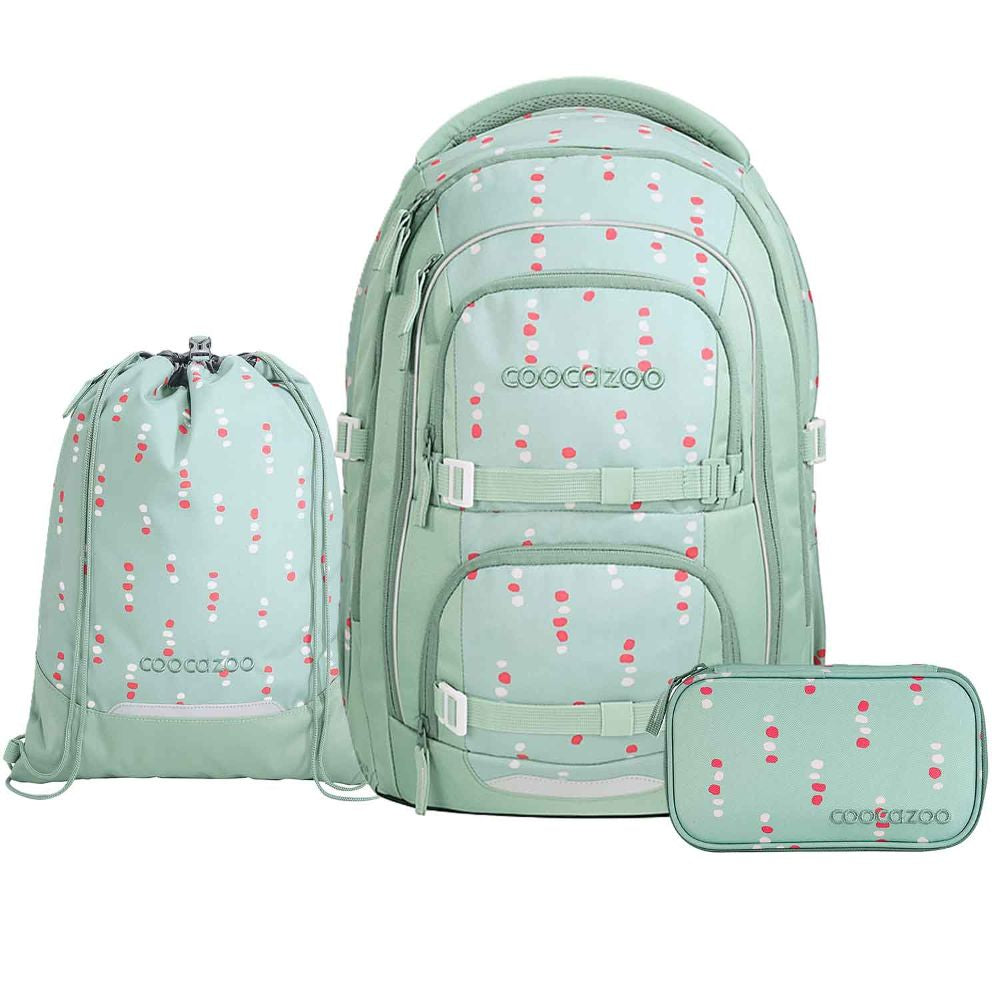 Coocazoo Porter Dancing Dots Schulrucksack Set 3tlg.
