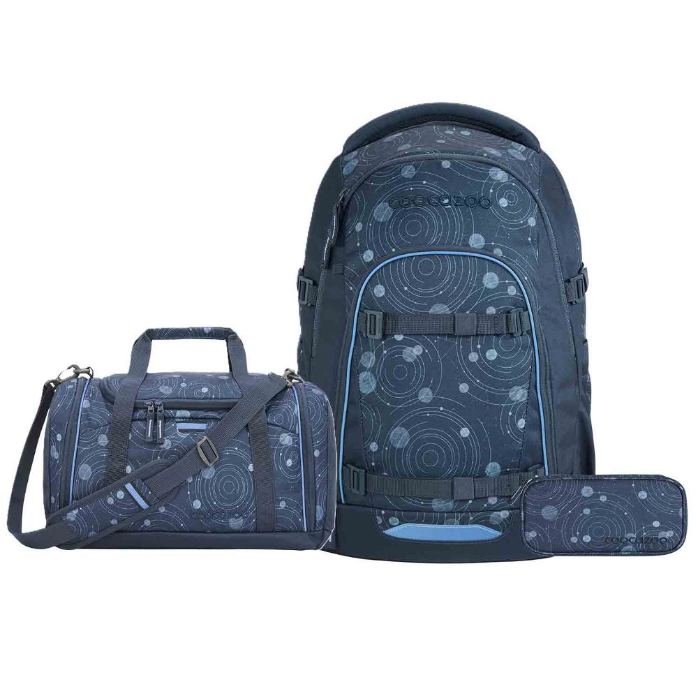 Coocazoo Mate Blue Orbit Schulrucksack Set 3tlg.