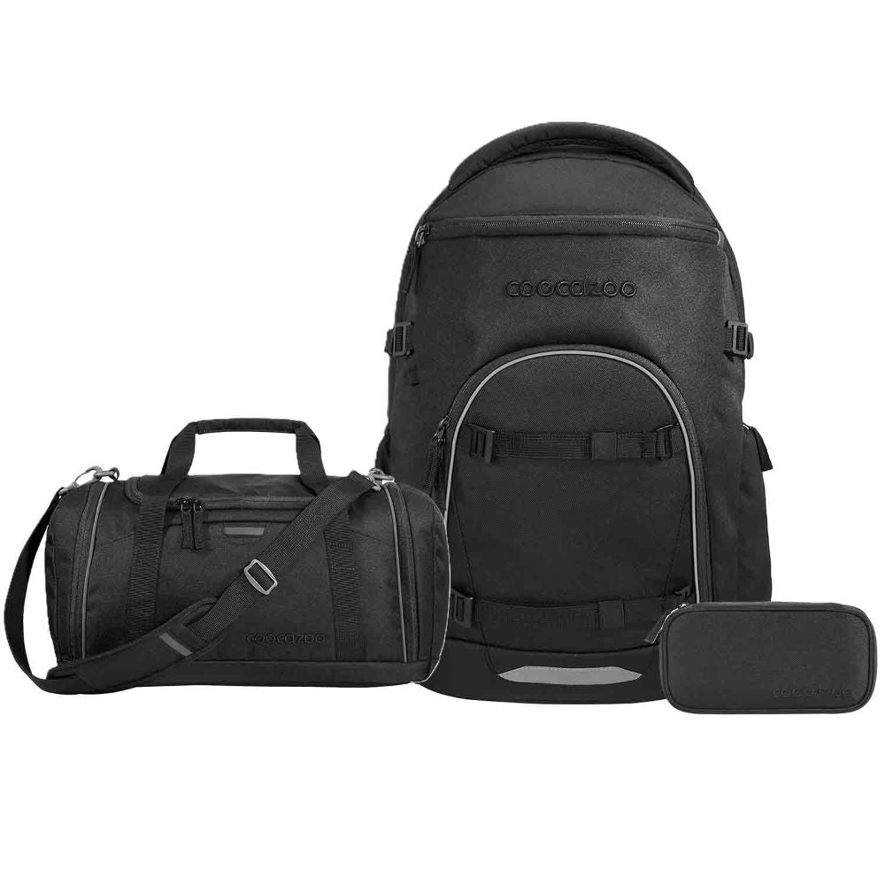 Coocazoo Byte Black Coal Schulrucksack Set 3tlg.