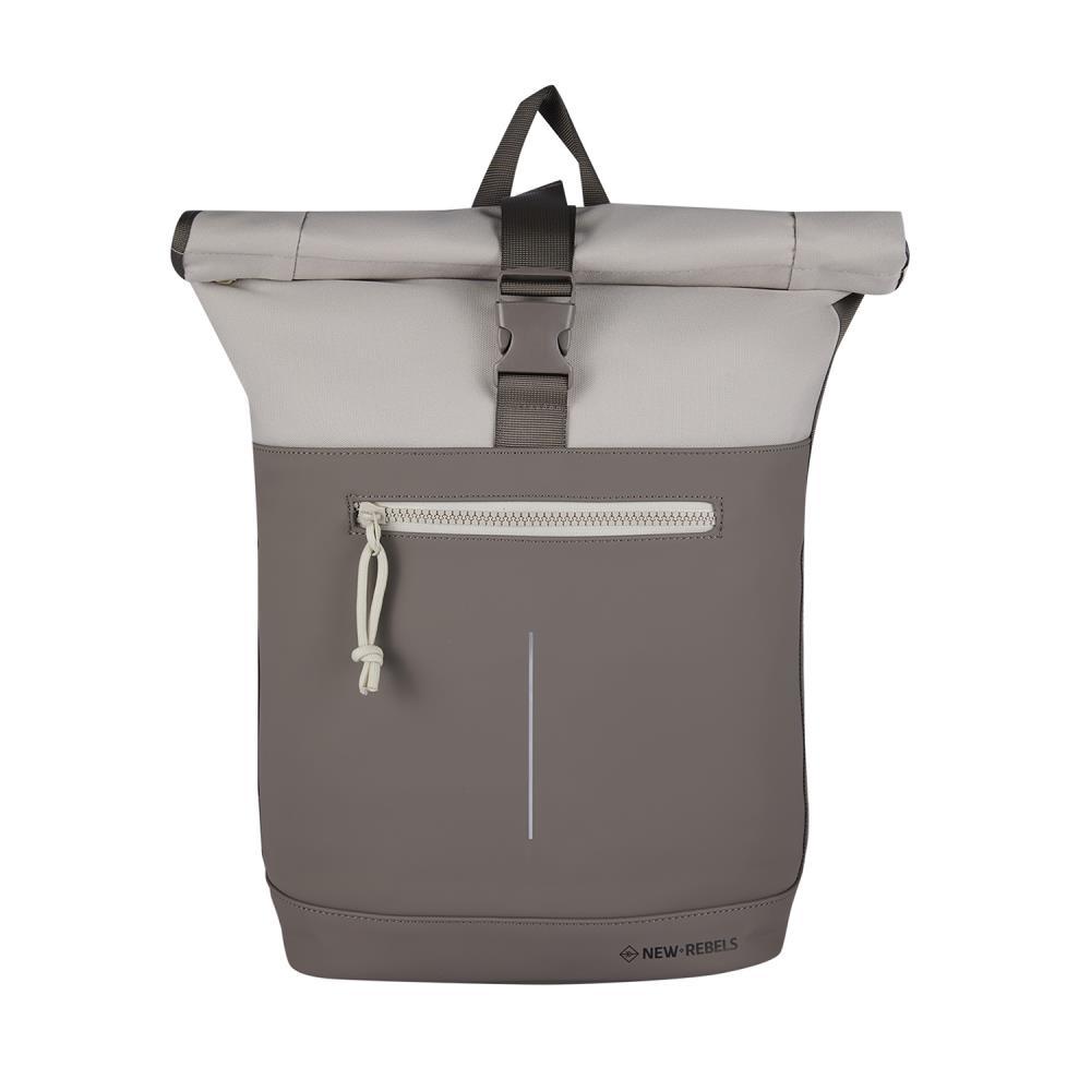 New Rebels Backham New York Taupe Beige Rolltop Rucksack