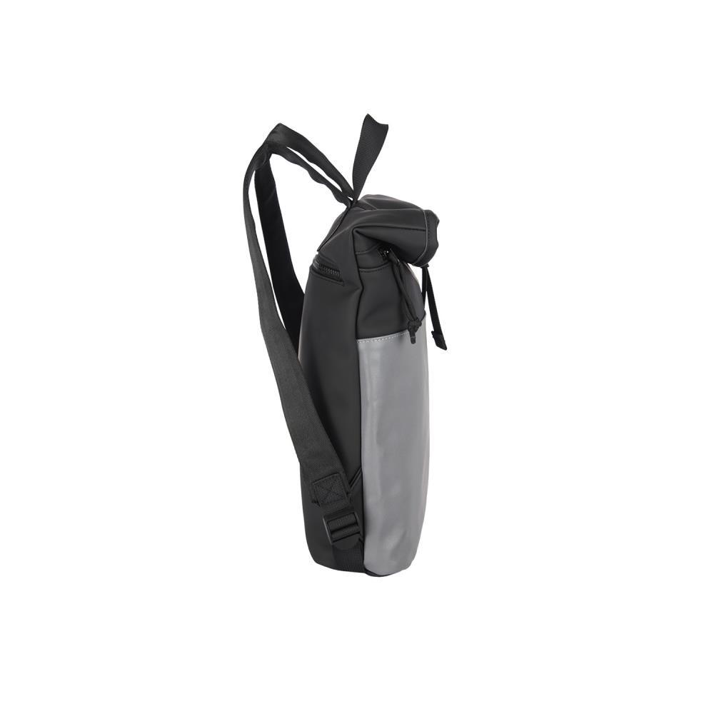 New Rebels Bowie New York Reflective Black Mini Rolltop Rucksack