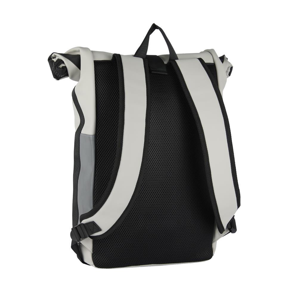 New Rebels Bowie New York Reflective Light Grey Rolltop Rucksack