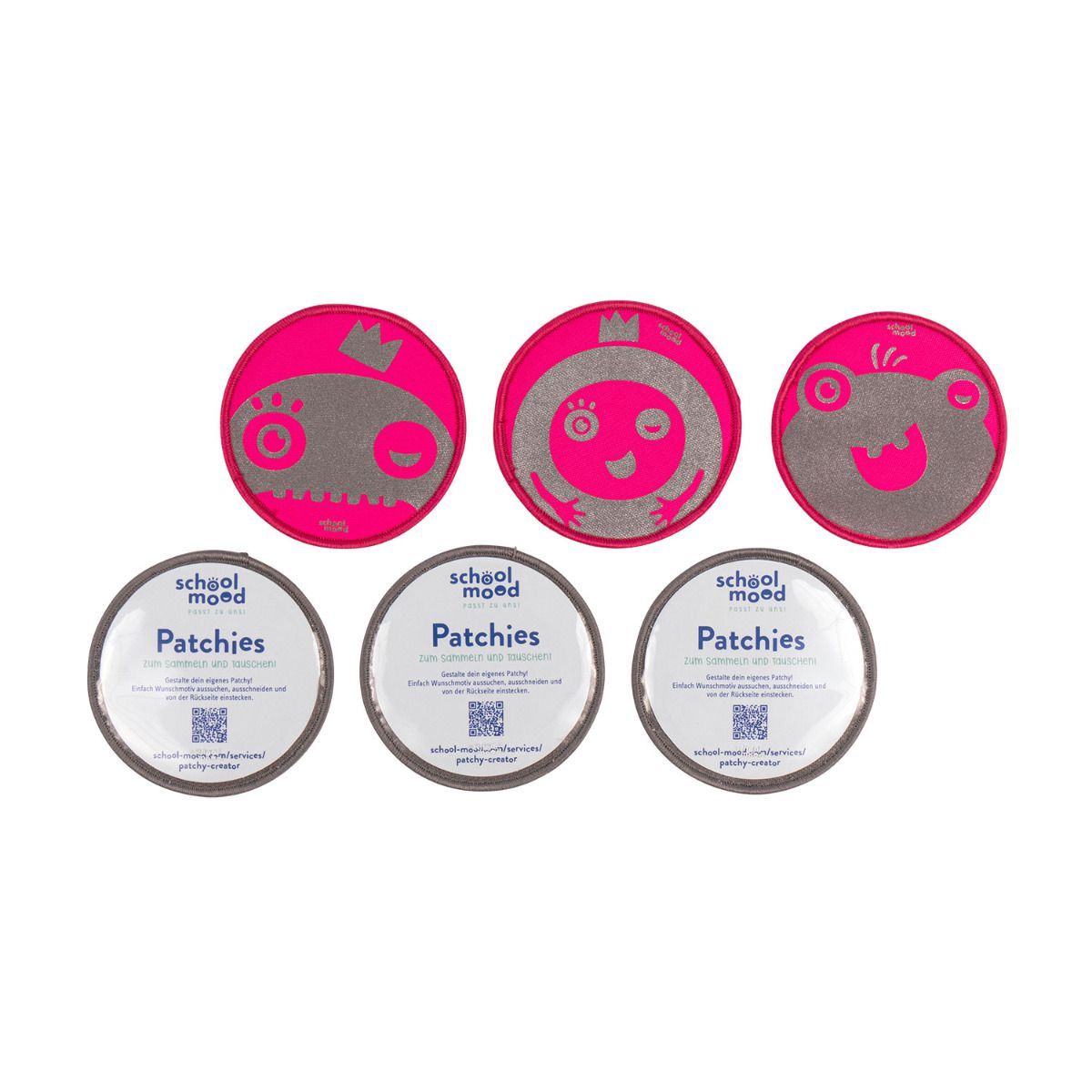 School Mood Patchies Pink Monsters 6tlg.