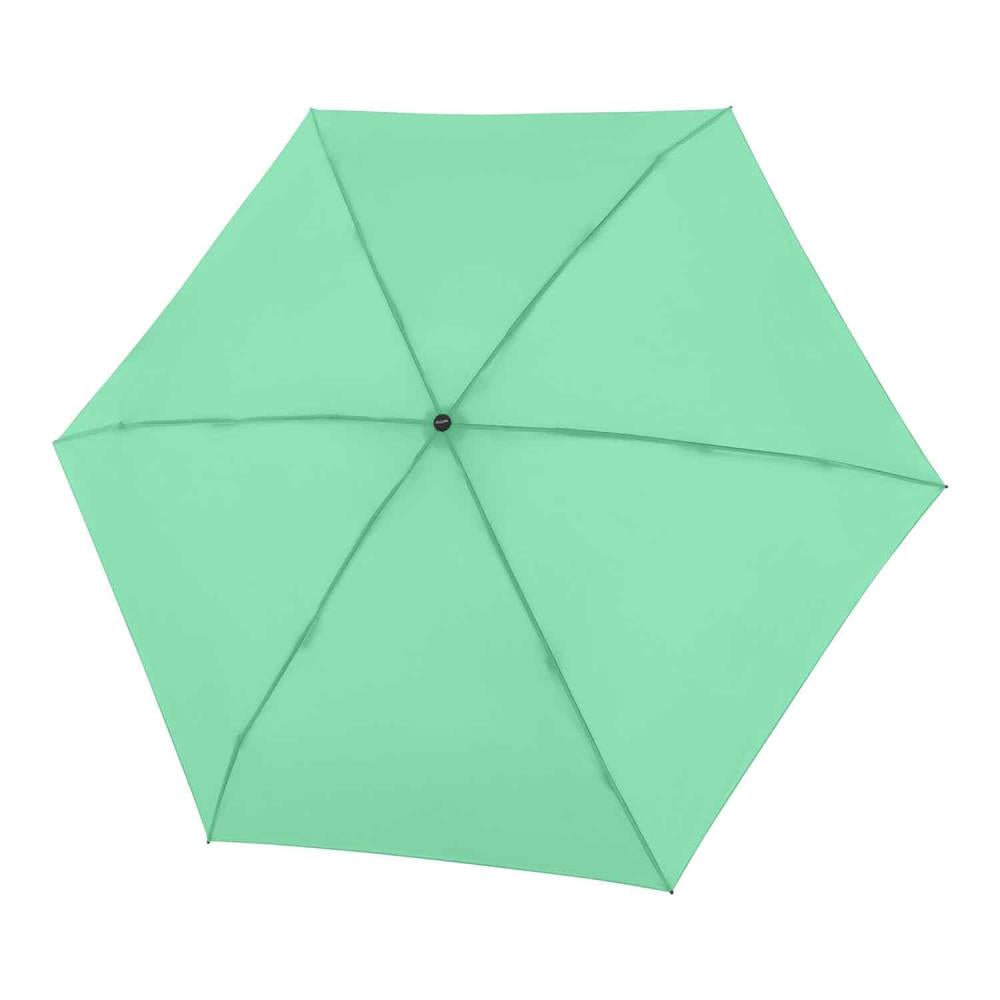 Knirps Fiber Compact Mini Uni Solid Mint Green Manual Regenschirm