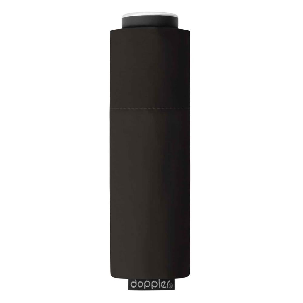 Knirps Fiber Compact Mini Uni Solid Simply Black Manual Regenschirm