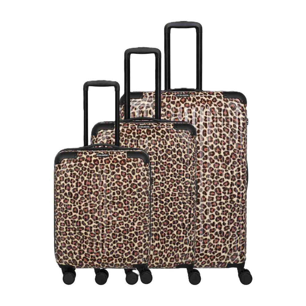 Travelite Cruise Leopard 4 Doppelrollen Trolley Set 3tlg.