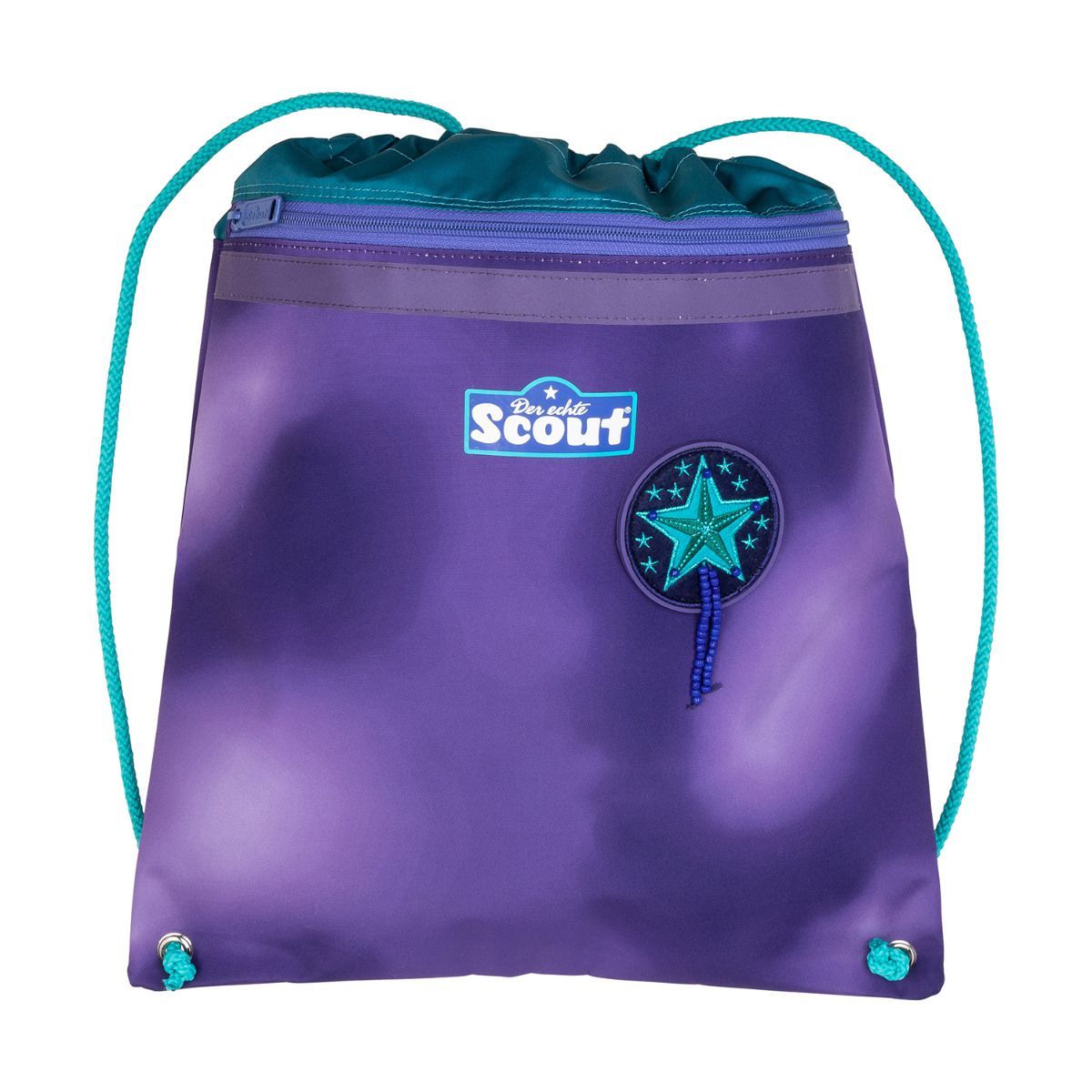 Scout Exklusiv Alpha Superflash Purple Magic Schulrucksack Set 4tlg.