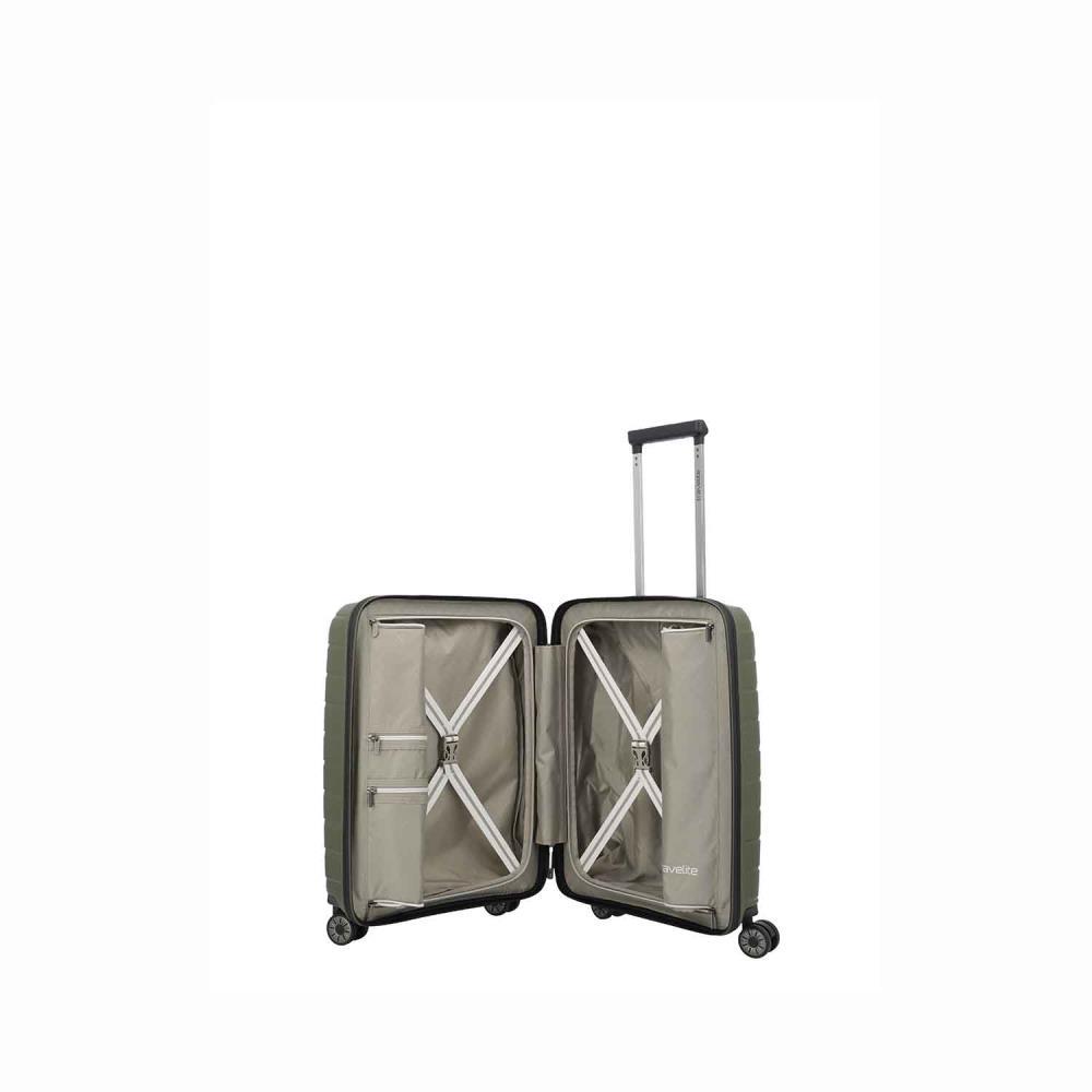 Travelite Air Base Olive 4-Rollen Trolley S 55 cm