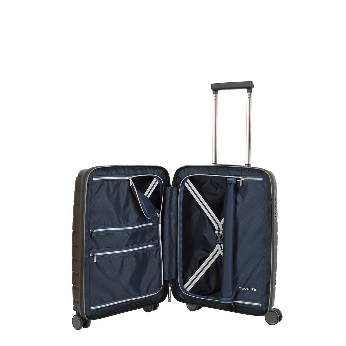 Travelite Air Base Anthrazit 4-Rollen Trolley S 55cm