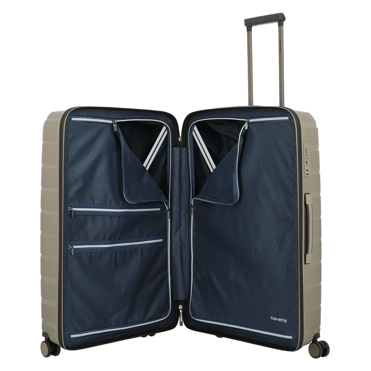 Travelite Air Base Champagner 4-Rollen Trolley L 77cm