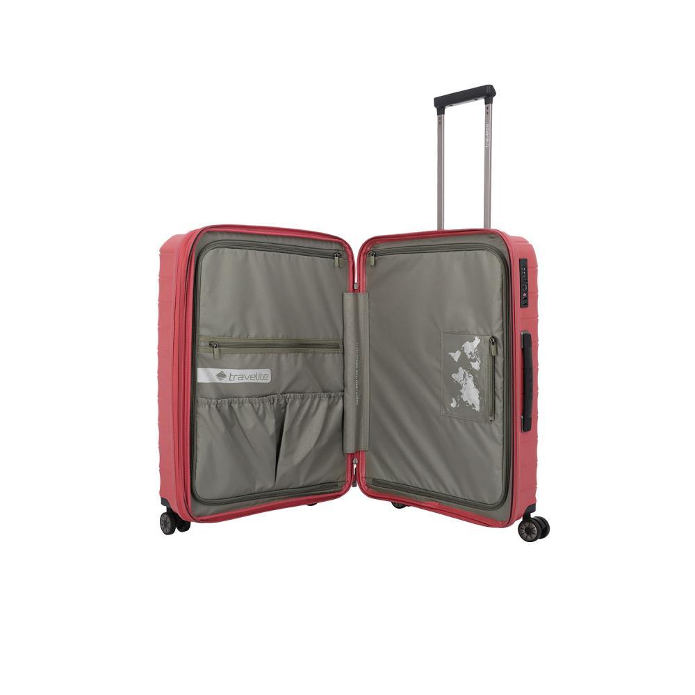 Travelite Mooby Rot 4-Doppelrollen Trolley M 66cm