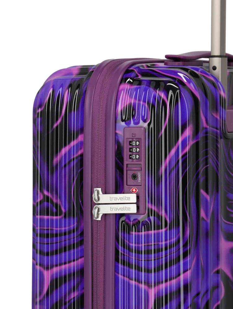 Travelite Lascana Edition Purple Swirl 4 Doppelrollen Trolley S 55 cm