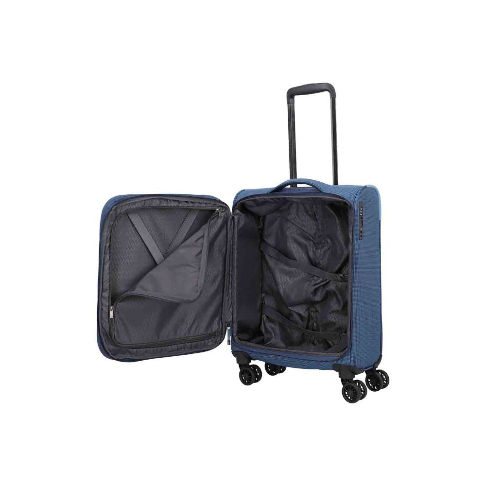 Travelite Corsiica Blue 4 Doppelrollen Trolley S 55 cm