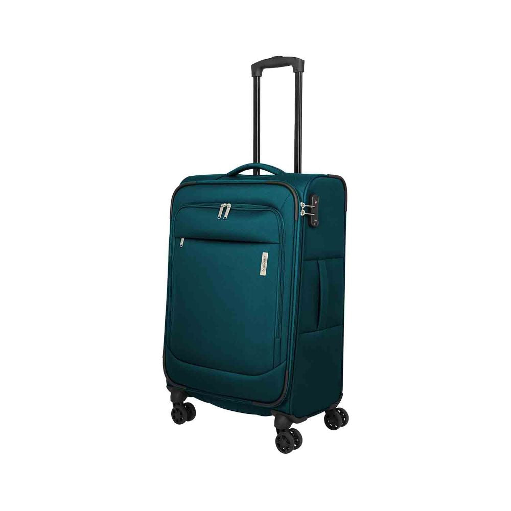 Travelite Priego Petrol 4 Doppelrollen Trolley M 66 cm