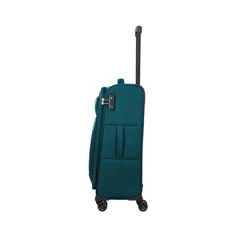 Travelite Priego Petrol 4 Doppelrollen Trolley M 66 cm