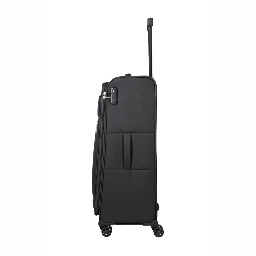 Travelite Priego Anthracite 4 Doppelrollen Trolley L 77 cm