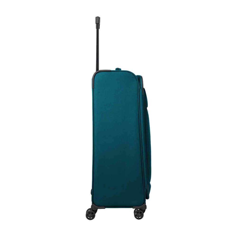Travelite Priego Petrol 4 Doppelrollen Trolley L 77 cm