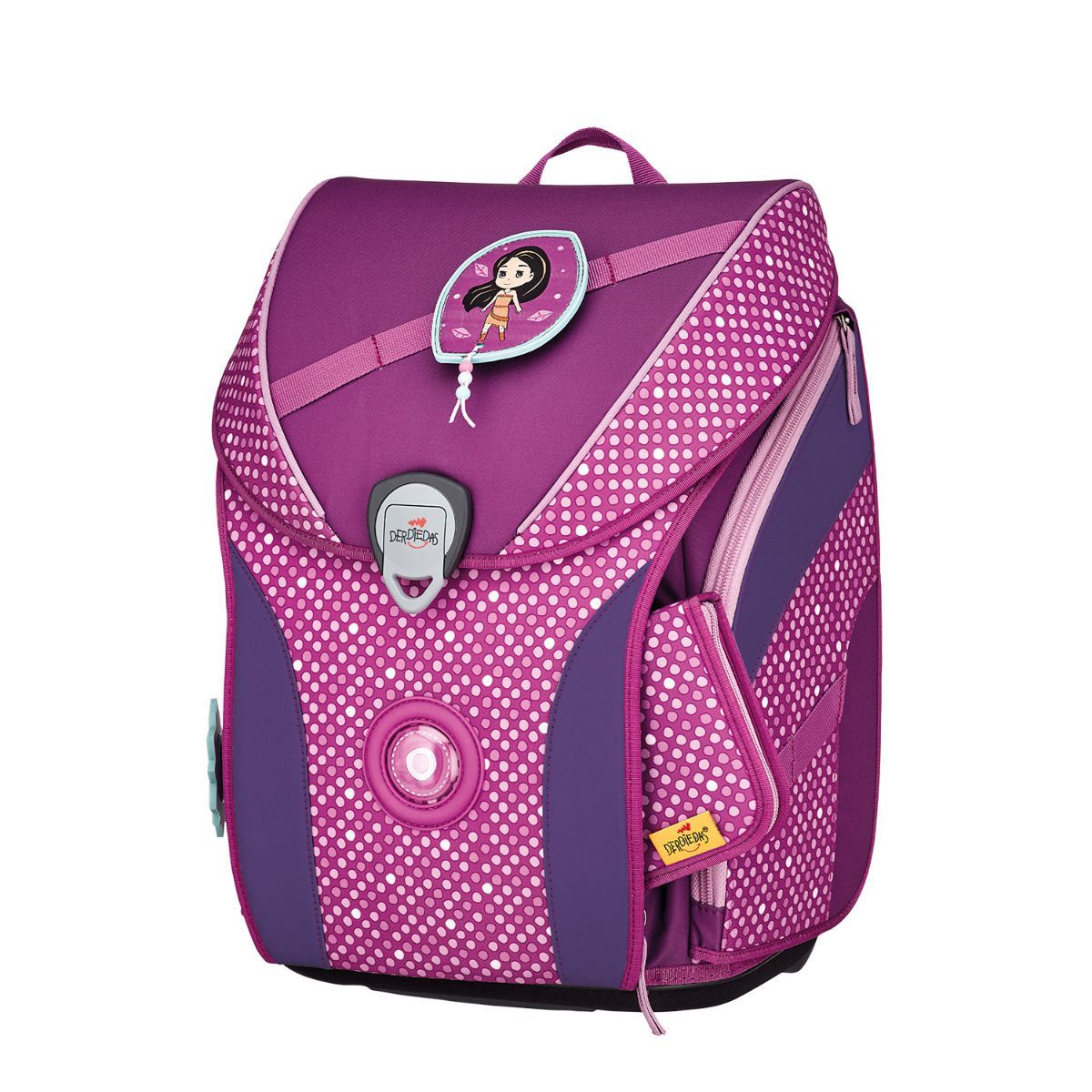 DerDieDas ErgoFlex MAX Purple Dots Schulranzen Set 5tlg.