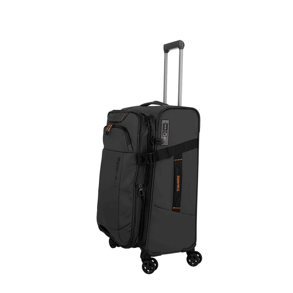 Travelite Briize Schwarz 4-Doppelrollen Trolley M 67 cm