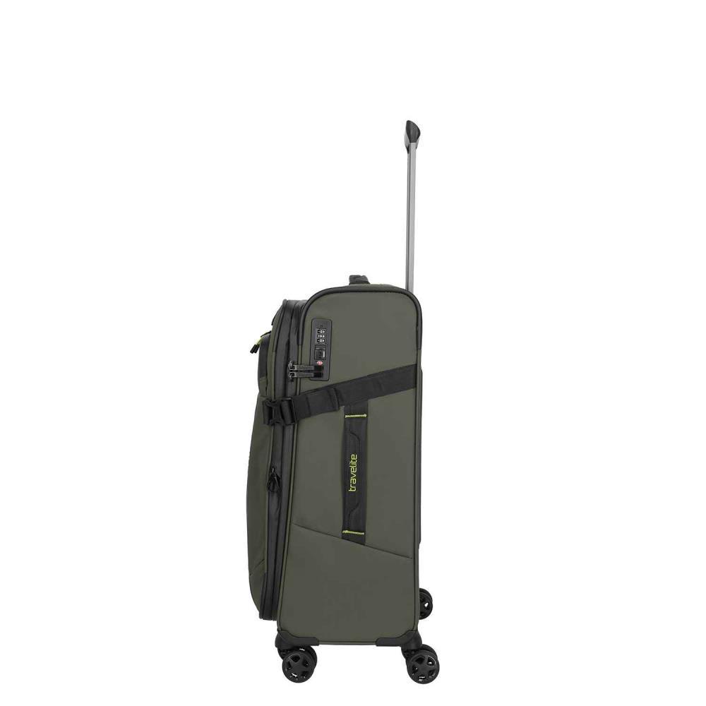 Travelite Briize Khaki 4-Doppelrollen Trolley M 67 cm