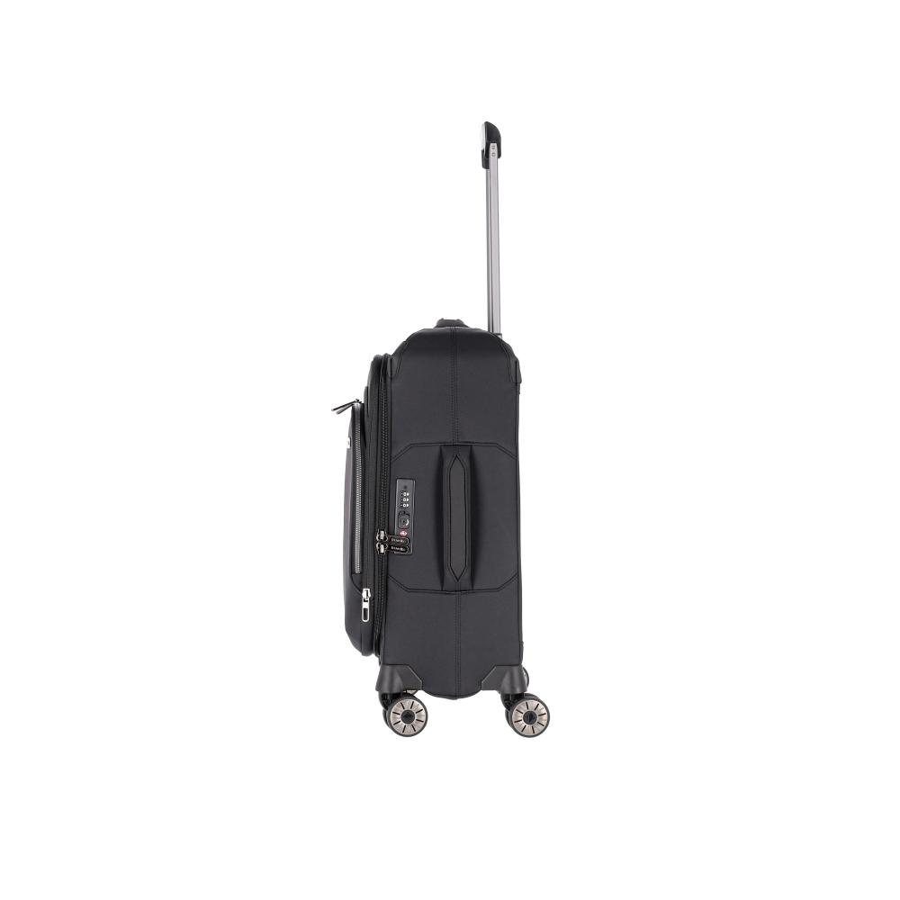Travelite Priima Schwarz 4-Rollen Trolley S 55 cm