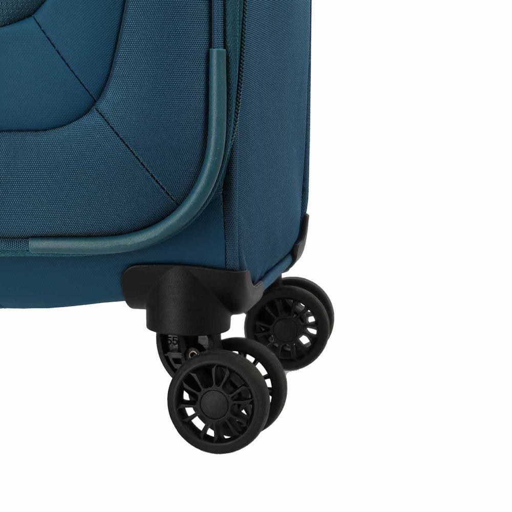 Travelite Umbria Petrol 4 Doppelrollen Trolley M 67 cm