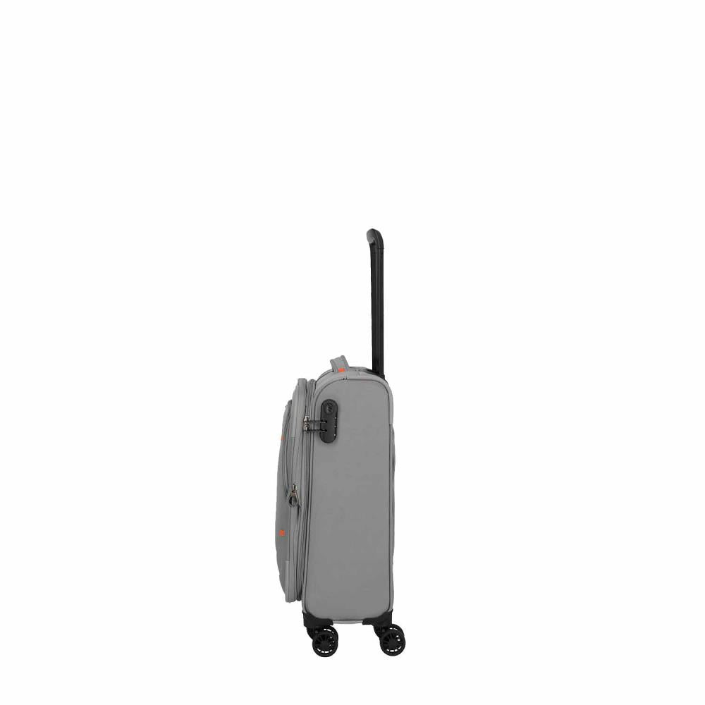 Travelite Umbria Smoky Grey 4 Doppelrollen Trolley S 55 cm
